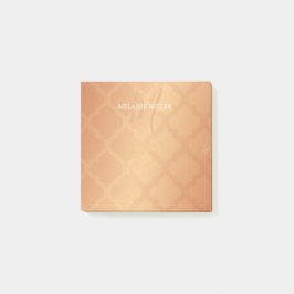 Post-Itanmerkungen - kupferner Post-it Klebezettel