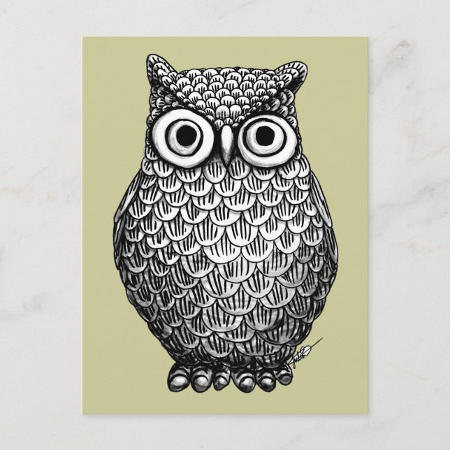 POST-Karte für das Owl-Design Postkarte (Vorderseite)