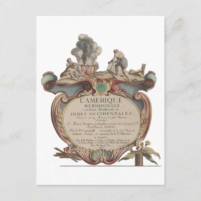 Post: L'Amerique Meridionale, 1689 Postkarte (Vorderseite)