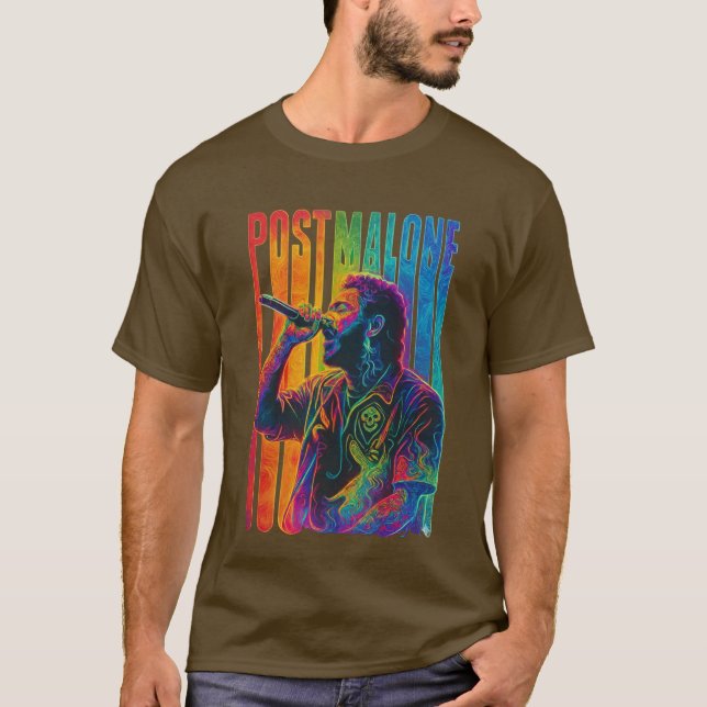 Post Malone Neon Vibe Concert Shirt (Vorderseite)