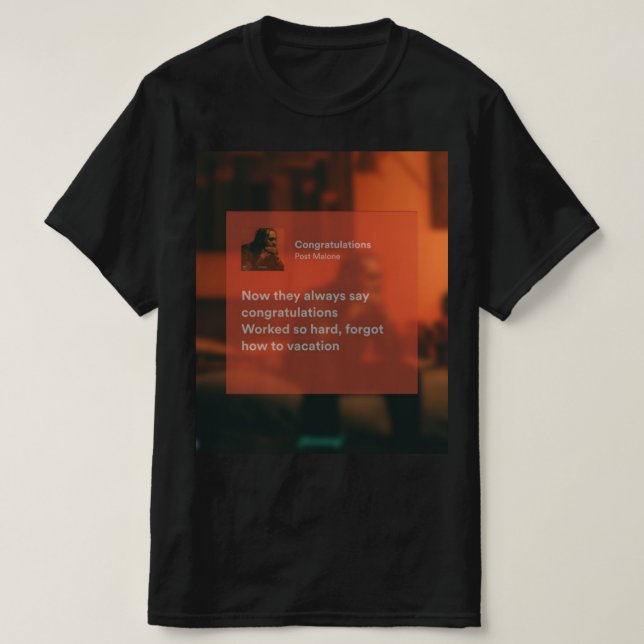 Post Malone Shirt (Design vorne)