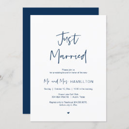 Post mariage Brunch, Just Married Invitation