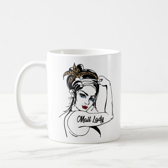 Post Office Postdienst Lady Leopard Rosie Kaffeetasse (Links)