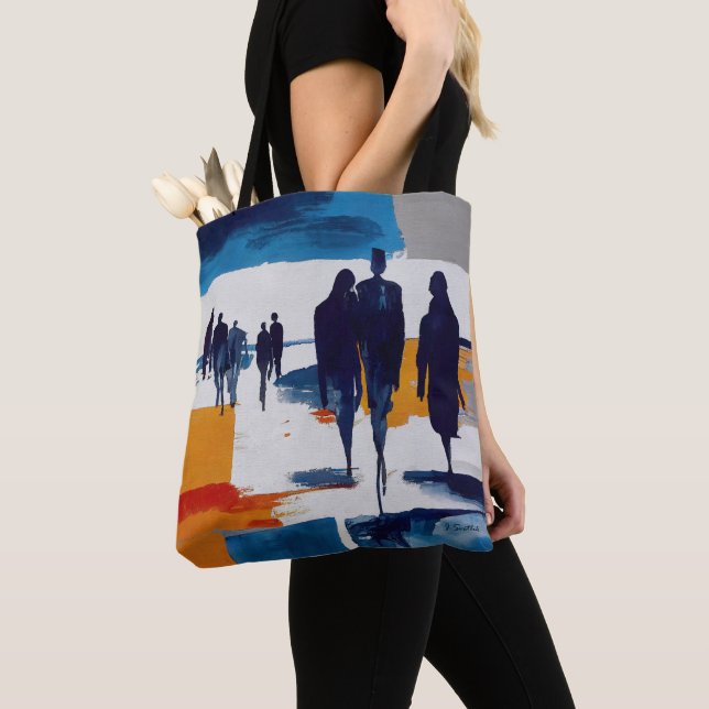 Post-Sturm-Wanderer – Abstrakte Figuren Tasche (Von Nahem)