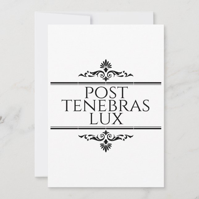 Post Tenebras Lux (Vorderseite)