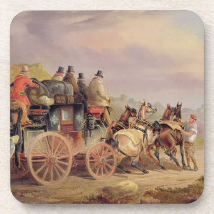 Post-Züge auf der Straße: Das "Quecksilber" Devo Getränkeuntersetzer