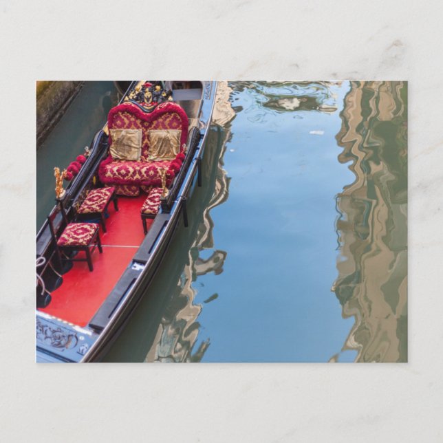 Postacard eines Gondelbootes in Venezia, Italien Postkarte (Vorderseite)