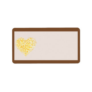 Postadresse für Herbst-Herz-Hochzeit im Herbst Adressaufkleber