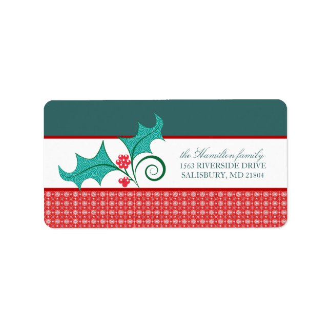 Postadressen für Weihnachtskarten Adressaufkleber (Vorne)