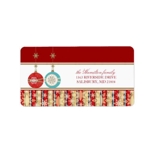 Postadressen für Weihnachtskarten Adressaufkleber (Vorne)