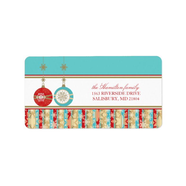 Postadressen für Weihnachtskarten Adressaufkleber (Vorne)