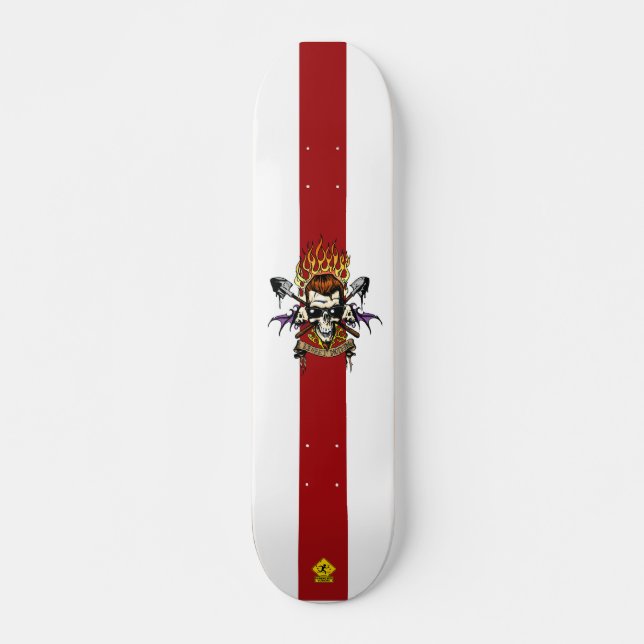 POSTAL 3 TYP SKULL LONG BOARD SKATEBOARD (Vorne)