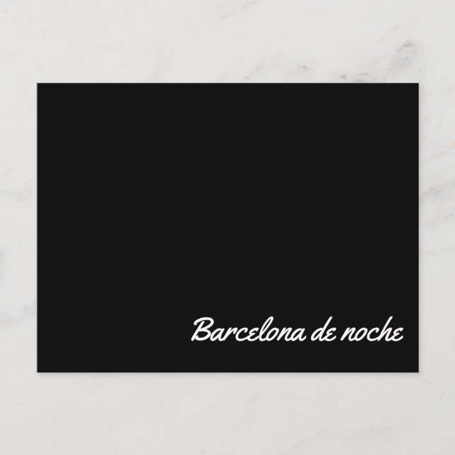 Postal Barcelona de noche Postkarte (Vorderseite)