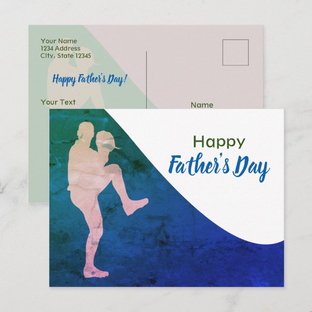 Postal - Feliz Día del Padre Postkarte (Vorne/Hinten)