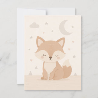 Postal infantil diseño zorrito nordico postkarte