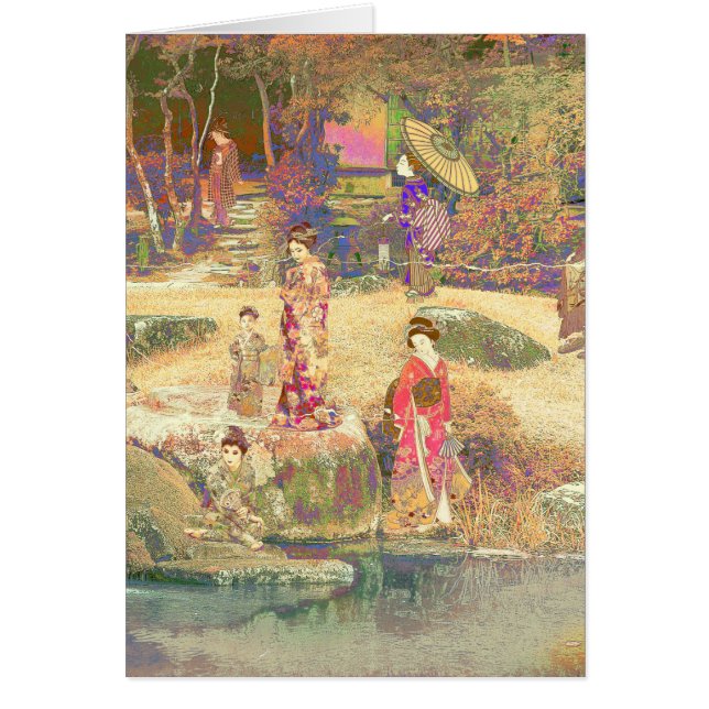 Postal Japanischer Garten II / Washed Edition (Vorne)