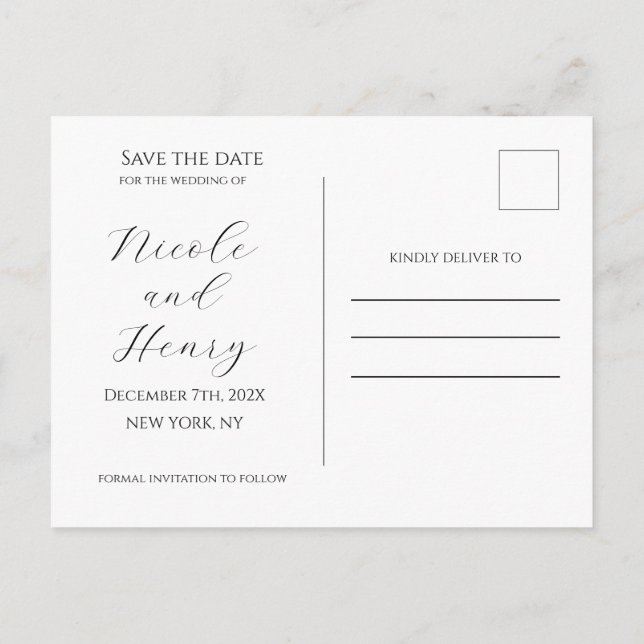 Postal Merry and Soon to be Married Boda Navidad  Postkarte (Rückseite)