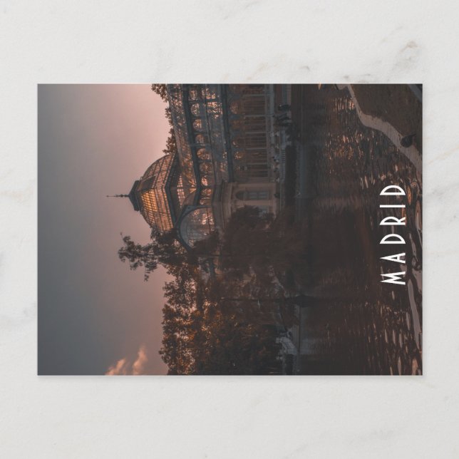 Postal Palacio de Cristal Retiro madrid Postkarte (Vorderseite)
