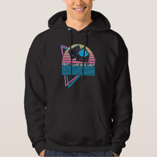 Postal Service Postman Retro First Class Mail Lady Hoodie