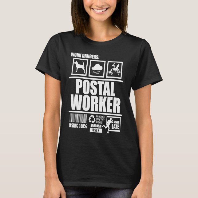 Postal Worker Handling Postman Mailman T-Shirt (Vorderseite)