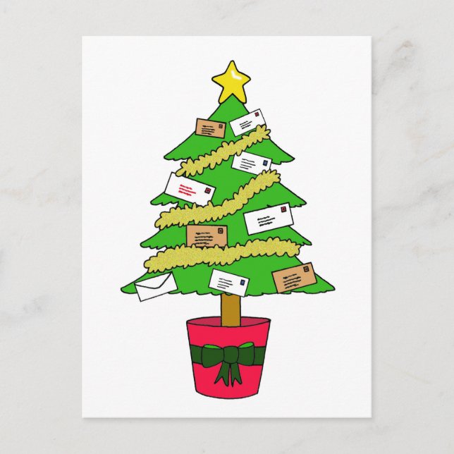 Postal Worker Happy Christmas Feiertagspostkarte (Vorderseite)