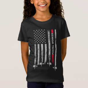 Postal Worker Vintag USA American Flag USA Postal T-Shirt