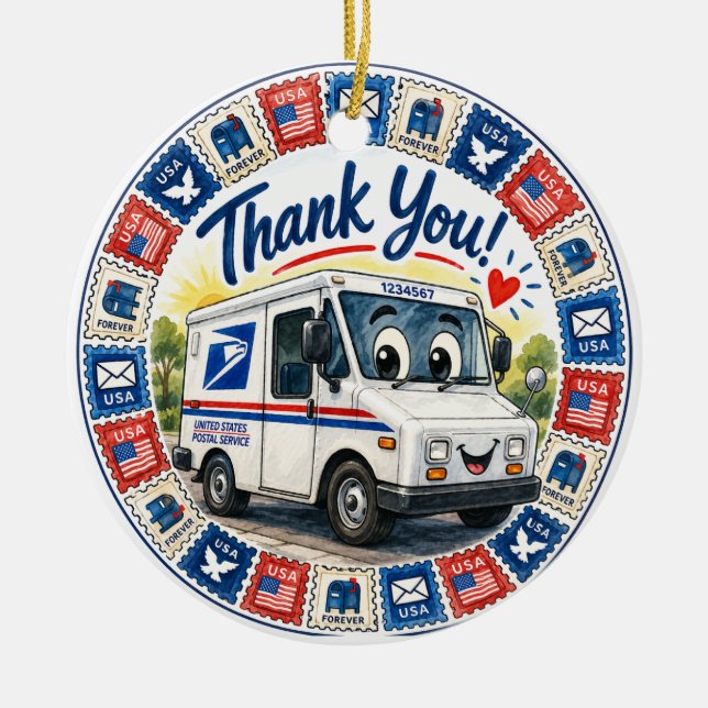 Postal Workers Appreciation  Keramik Ornament (Vorne)