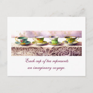Postale 0001 Ligne des Teacups Catherine Douzel Carte post