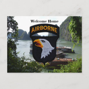 Postale 101e division aéroportée vietnam patch carte posta