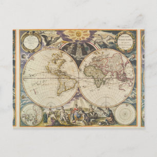 Postale 1702 Une nouvelle carte du monde