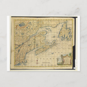 Postale 1758 Nouvelle-Angleterre & Nouvelle-Écosse Carte T