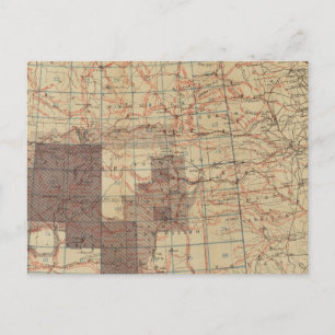 Postale 1876 Carte des enquêtes géographiques américaines