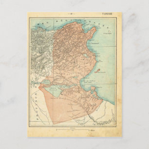 Postale 1890, Carte de la province de Tunisie