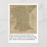 1895 Carte de la paroisse d'East Baton Rouge, La