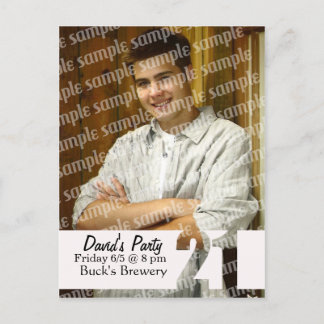 Postale 21e anniversaire carte photo