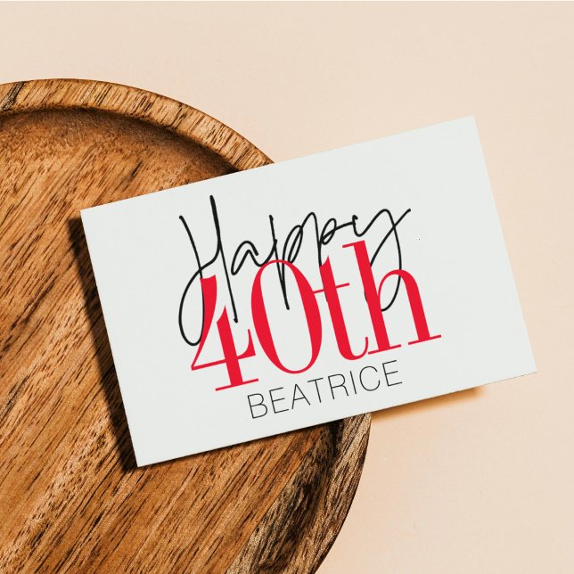 Postale 40 et fabuleuse 40e carte d'anniversaire (Créateur téléchargé)