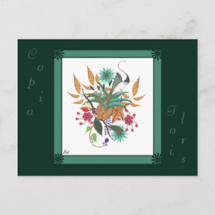 Postale abstrait fleur Copia Floris Postkarte