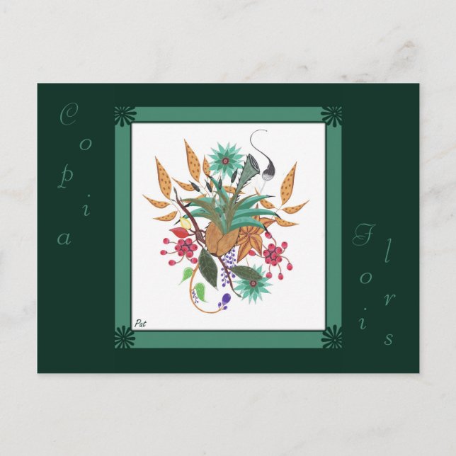 Postale abstrait fleur Copia Floris Postkarte (Vorderseite)