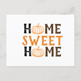 Postale Accueil Sweet Home Automne Citrouille Carte postal