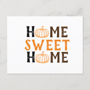 Postale Accueil Sweet Home Automne Citrouille Carte postal