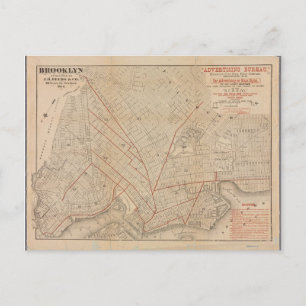 Postale Affiche de carte ancienne de Brooklyn