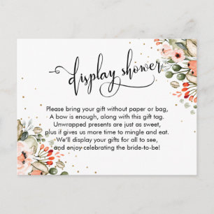 Postale Afficher la carte de boîtier Confetti Floral Douch
