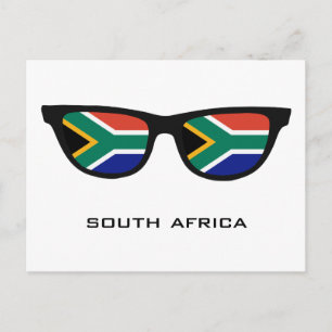 Postale Afrique du Sud Shades texte personnalisé et carte 
