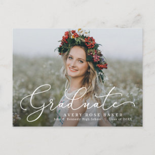 Postale Airy Elegance EDITABLE COULEUR Graduation Carte po