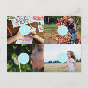 Postale Ajoutez votre propre carte personnalisable 4 photo