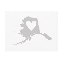 Alaska Carte Forme Grey Coeur Coupe Alaskan