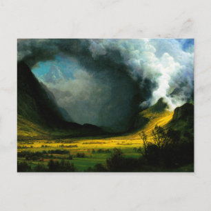 Postale Albert Bierstadt tempête dans les montagnes Carte 