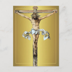 Postale Albrecht Dürer 1505 Le Christ en croix Carte posta