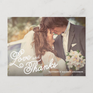 POSTALE AMOUR ET REMERCIEMENTS SUCRÉS   CARTE POST MERCI M