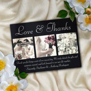 Postale Amour/Merci Carte de remerciements de mariage pers